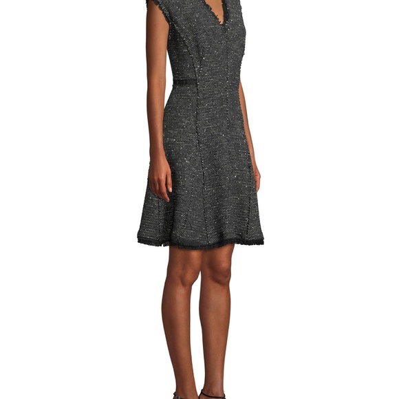 Rebecca Taylor Black Sparkle Tweed dress NEW~with Tag - Picture 4 of 8